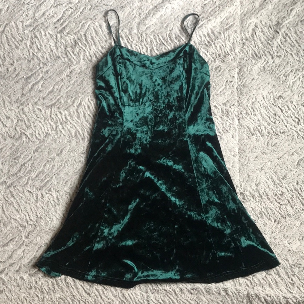 Vintage Crushed Velvet Mini Dress